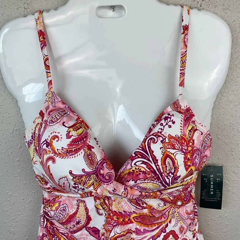 NWT Lauren Ralph Lauren Tankini Swim Top Size 12
